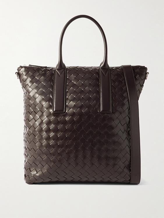Dark brown tote bag from Bottega Veneta