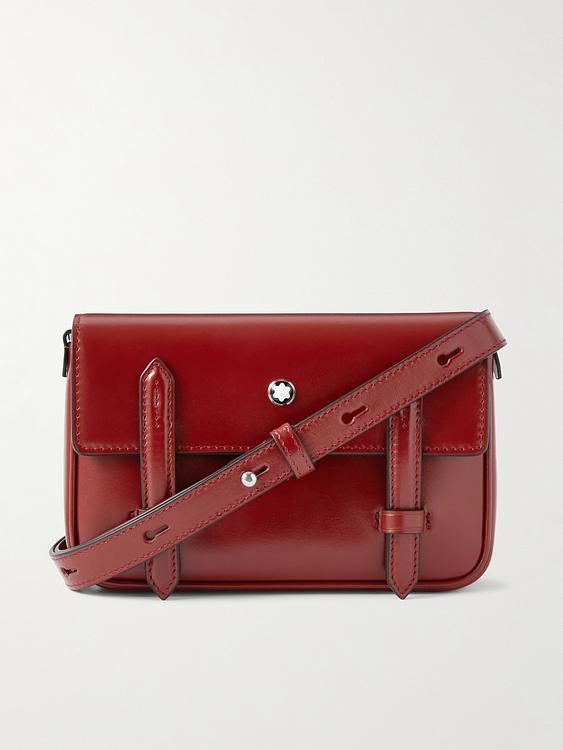 Dark red shoulder bag from Montblanc