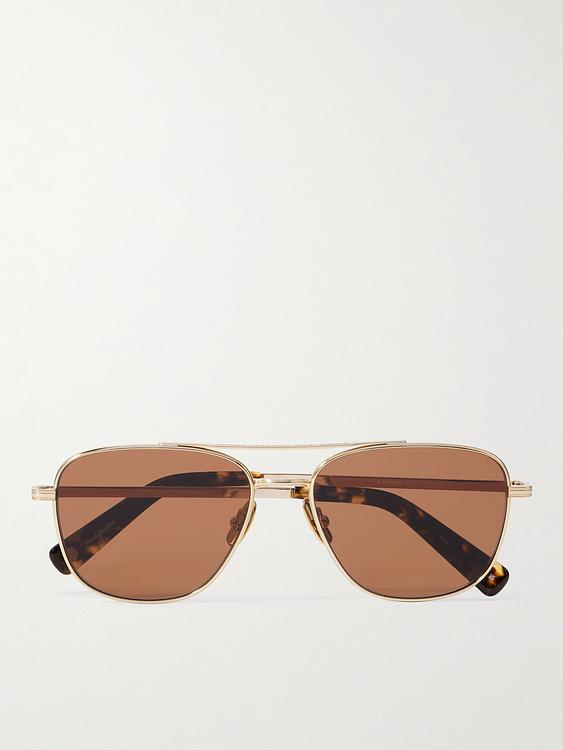 Brown d-frame sunglasses from Garrett Leight California Optical