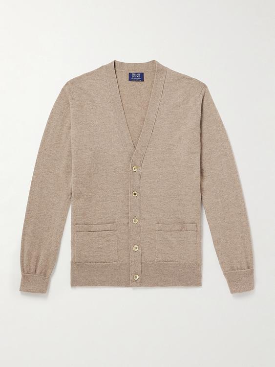 Taupe cardigan from William Lockie