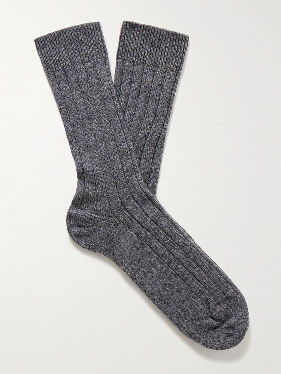 Dark grey socks from William Lockie