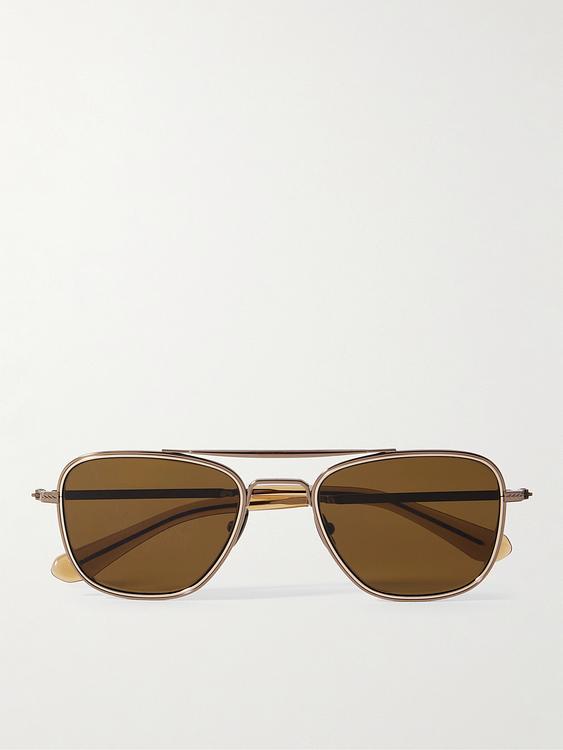 Brown d-frame sunglasses from Mr Leight