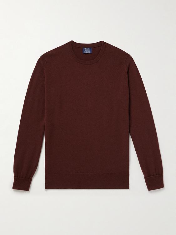 Brown cashmere sweater from William Lockie