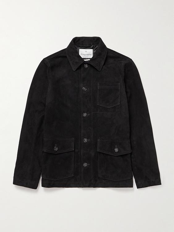 Black leather jacket from Kingsman