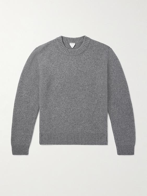 Grey cashmere sweater from Bottega Veneta