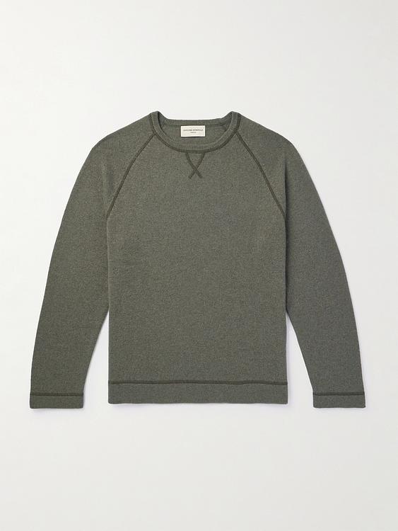 Dark green cashmere sweater from Officine Générale
