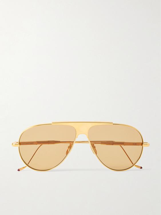 Dark yellow d-frame sunglasses from Jacques Marie Mage