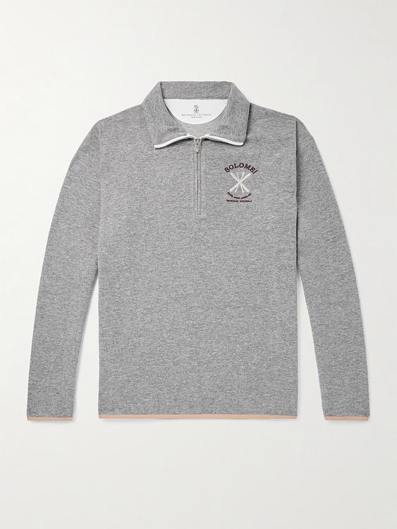 Grey half-zip from Brunello Cucinelli