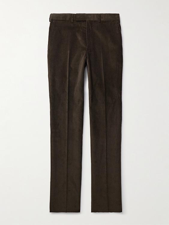 Dark brown corduroy trousers from Kingsman