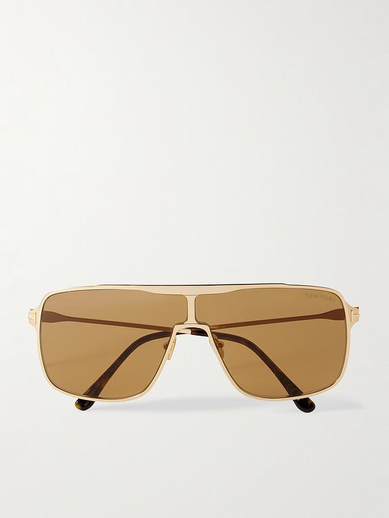 Brown d-frame sunglasses from Tom Ford