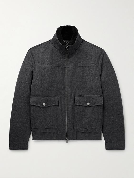 Black bomber jacket from Canali