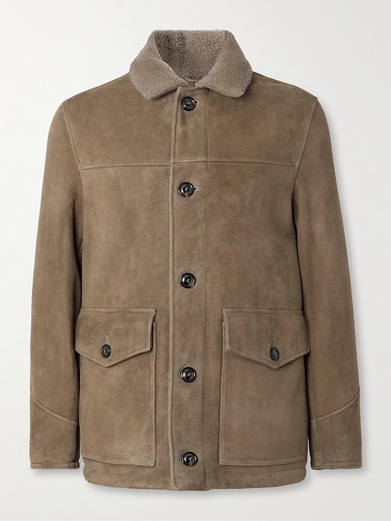 Taupe leather jacket from Valstar