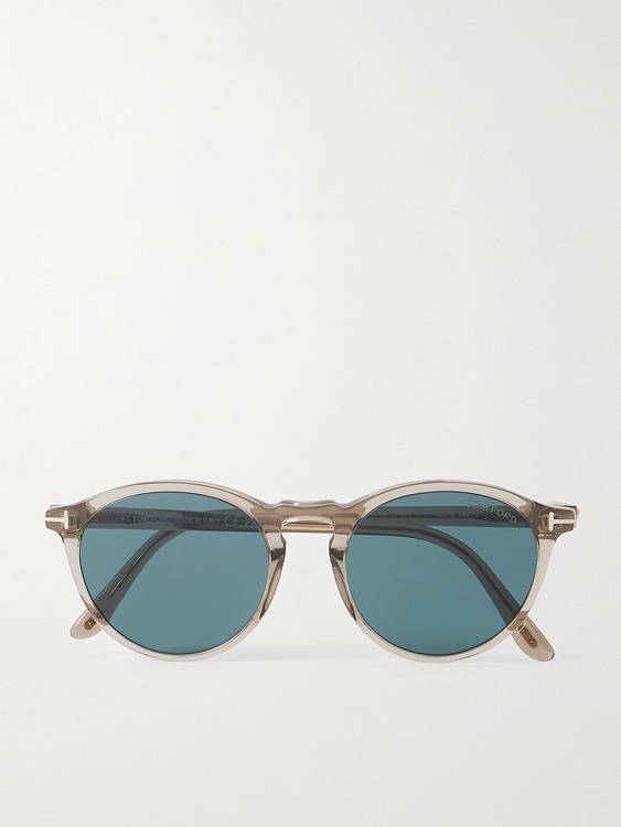 Grey round frame sunglasses from Tom Ford