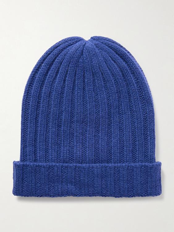 Dark blue beanie from The Elder Statesman