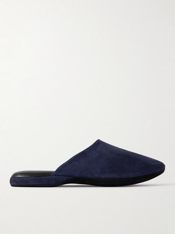 Dark blue slippers from Charvet