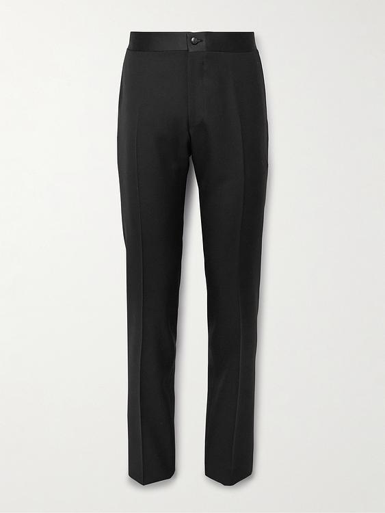 Black tuxedo trousers from Canali