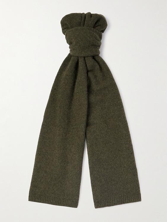 Dark green scarve from The Elder Statesman