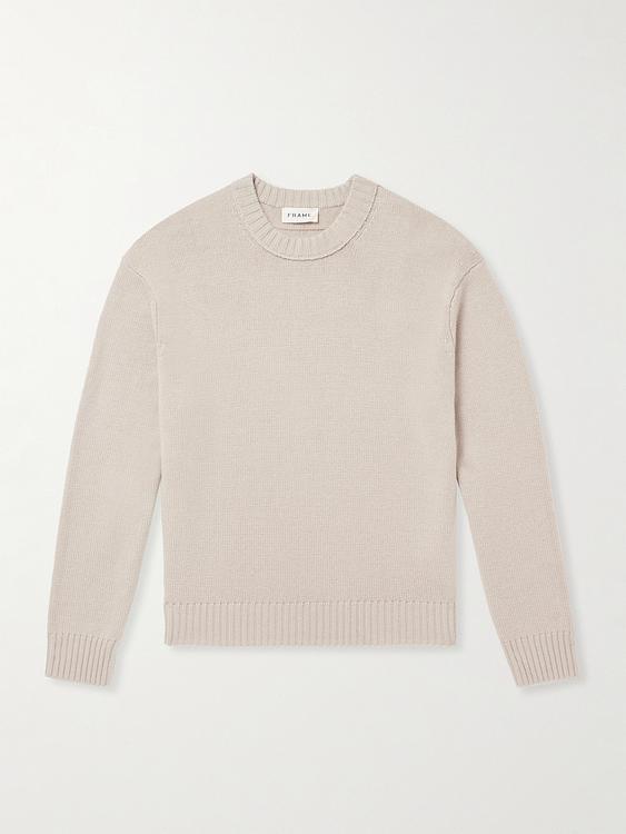 White cashmere sweater from Frame