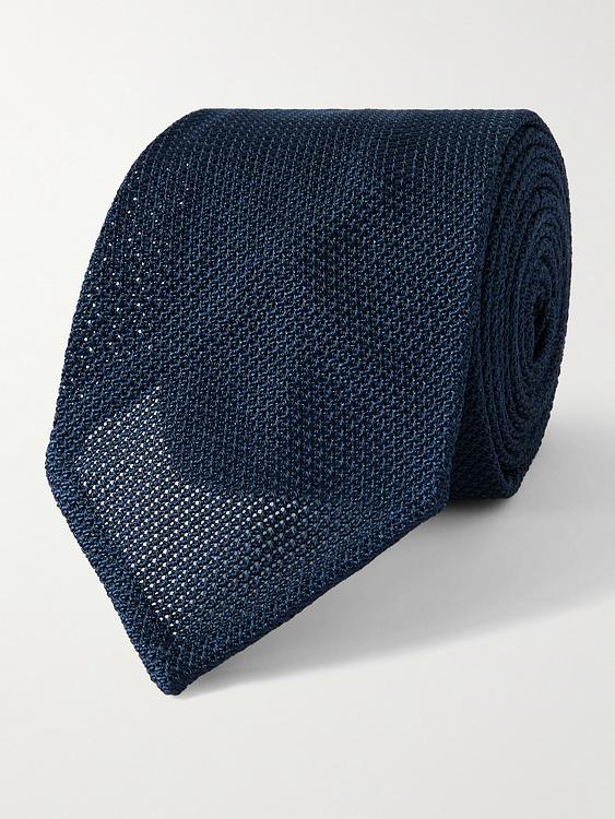 Dark blue tie from Rubinacci