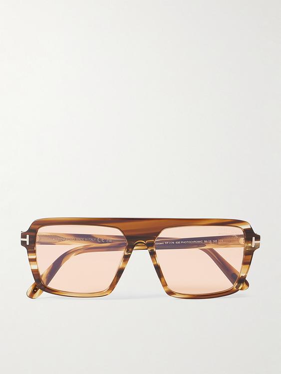 Brown d-frame sunglasses from Tom Ford