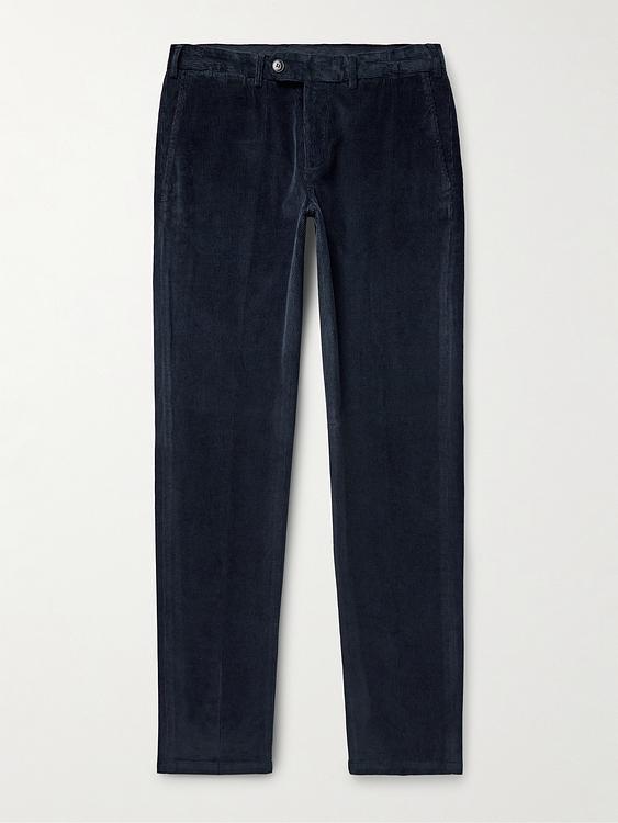 Black corduroy trousers from Canali