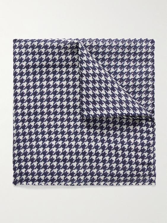 Dark grey pocket square from Anderson & Sheppard