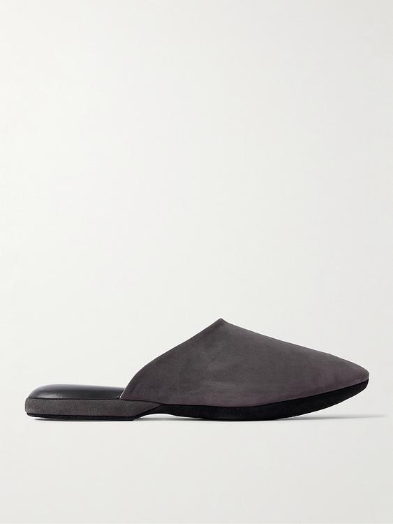Dark brown slippers from Charvet