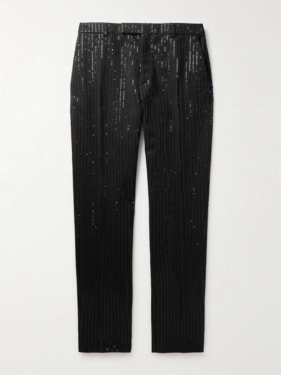 Striped black formal trousers from Celine Homme