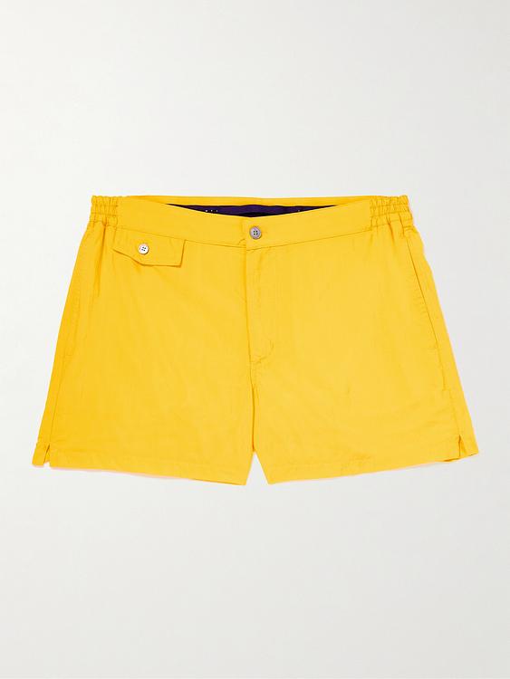 Dark yellow swim shorts from Incotex