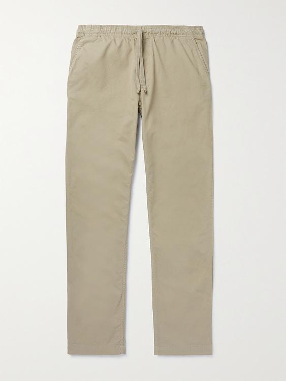 Taupe drawstring trousers from Save Khaki United