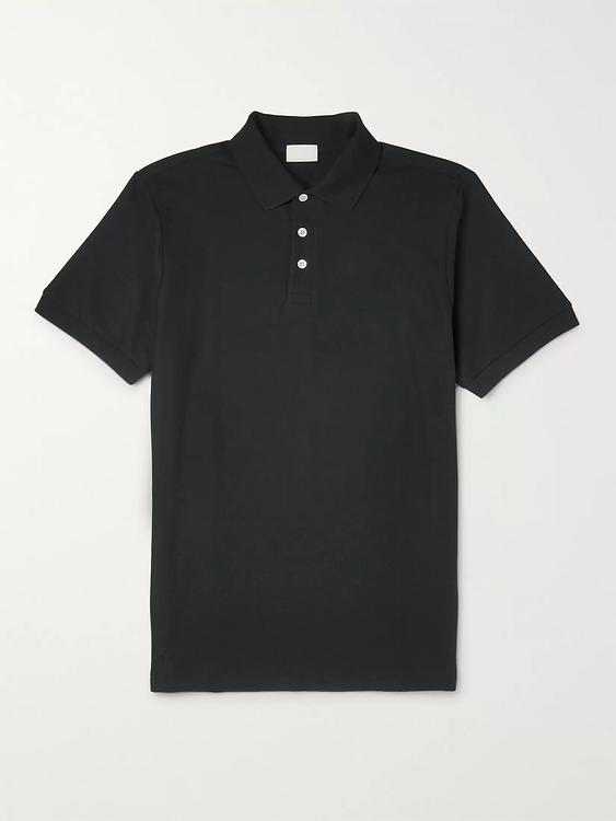 Black short sleeve polo shirt from Håndværk