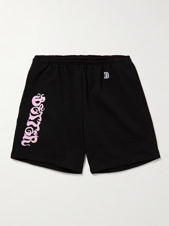 Print black sweatshorts from Better Gift Shop