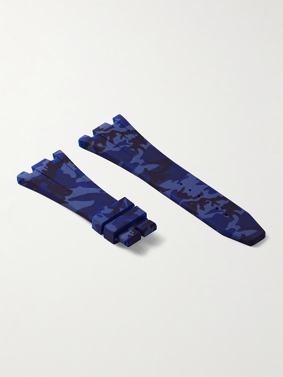 Striped dark blue watch strap from Horus Watch Straps