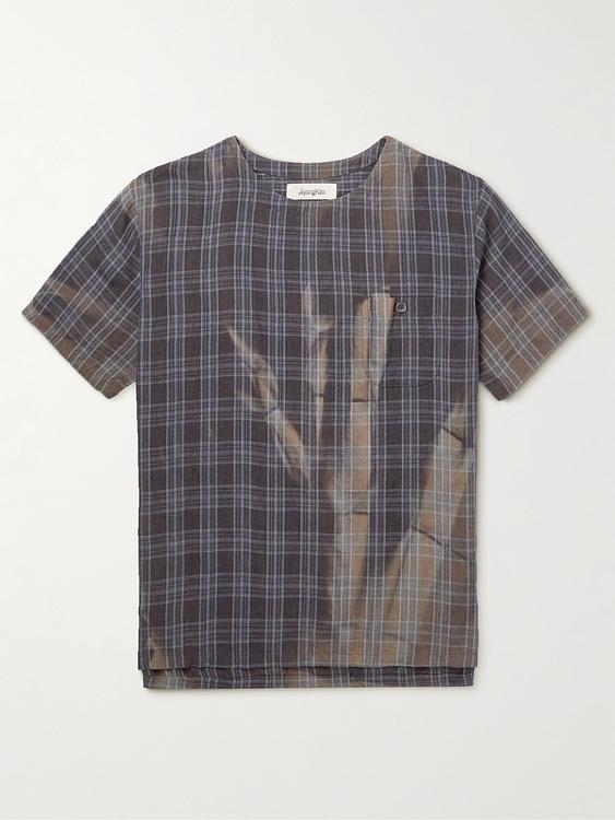 Checkered dark brown t-shirt from Jiyongkim