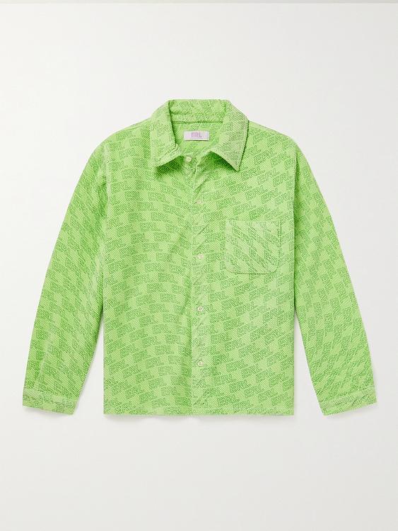 Light green casual shirt from Erl Kids