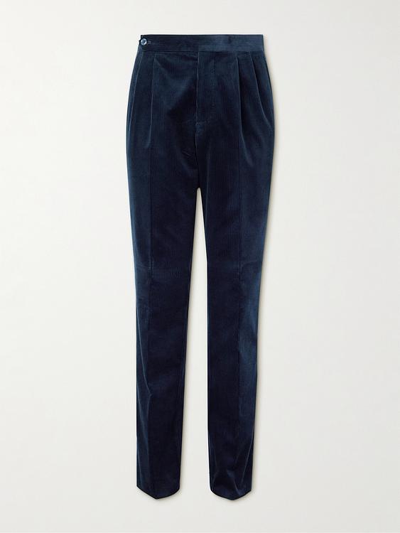 Dark blue tuxedo trousers from Brunello Cucinelli