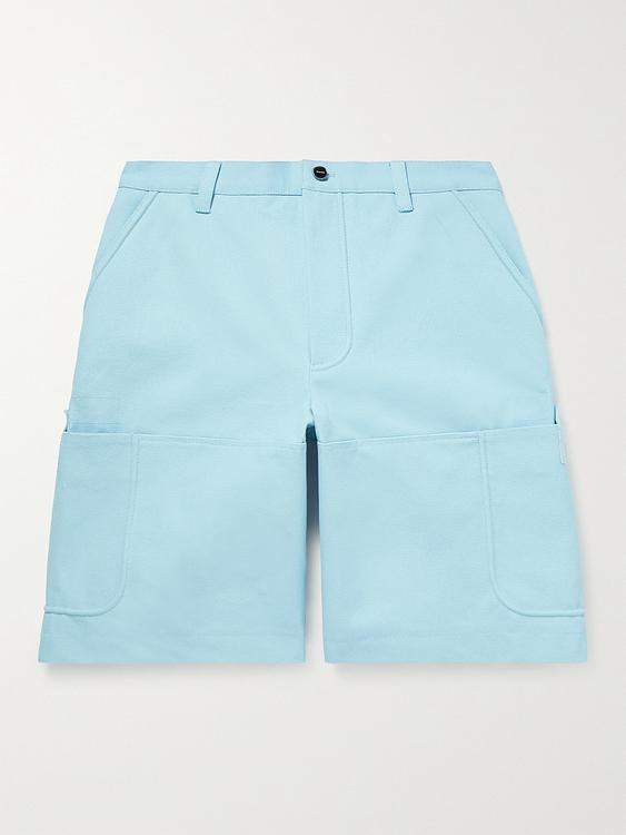 Light blue cargo shorts from Jacquemus