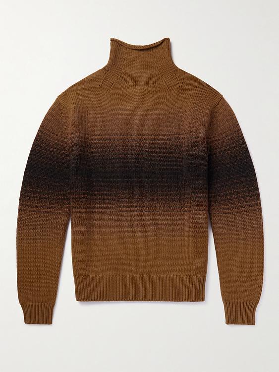Brown turtleneck from Zegna