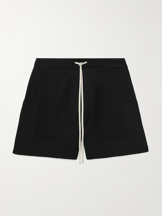 Black drawstring shorts from Rick Owens