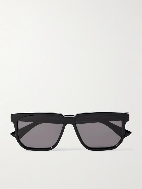 Black d-frame sunglasses from Bottega Veneta