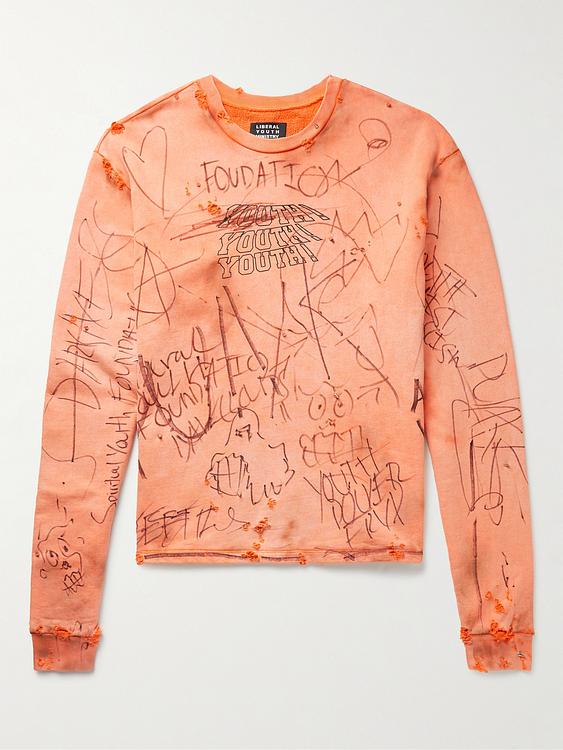 Print peach sweatshirt from Liberal Youth Ministry