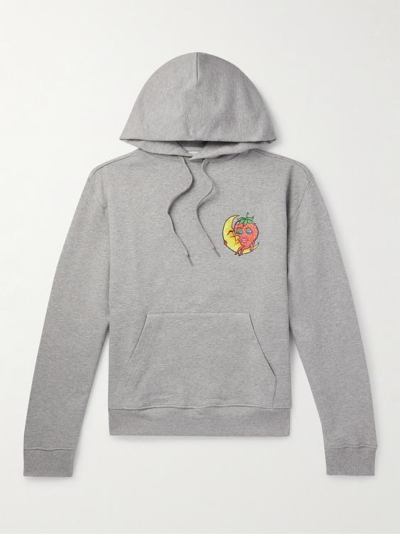 Print grey hooded sweatshirt from Sky High Farm