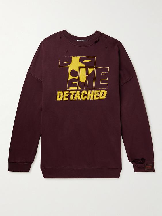 Print dark brown sweatshirt from Raf Simons