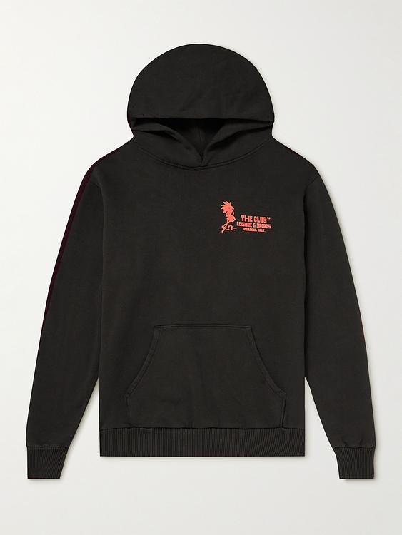 Print black hooded sweatshirt from Pasadena Leisure Club