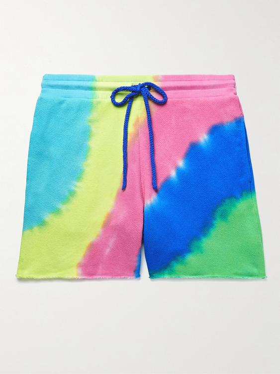Multicolor drawstring shorts from The Elder Statesman