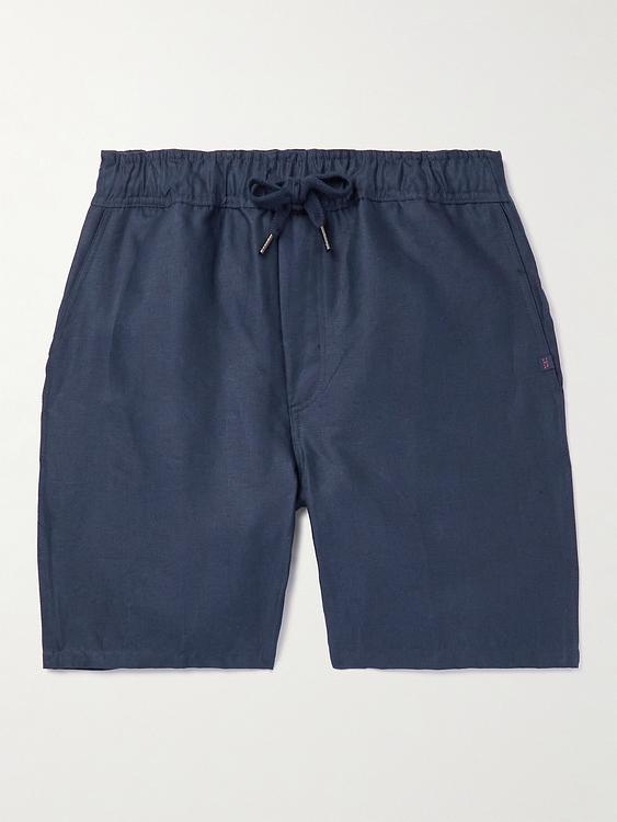 Dark blue drawstring shorts from Derek Rose