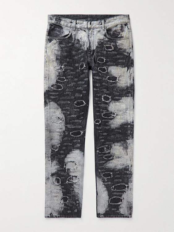 Black distressed jeans from Givenchy