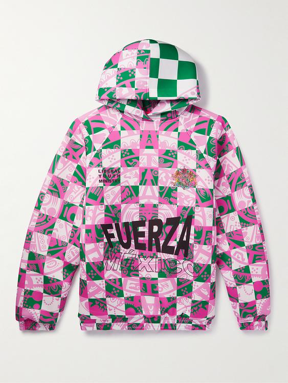 Print multicolor hooded sweatshirt from Liberal Youth Ministry