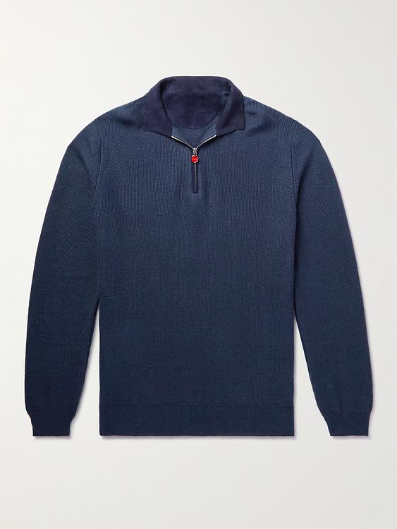 Dark blue half-zip from Kiton