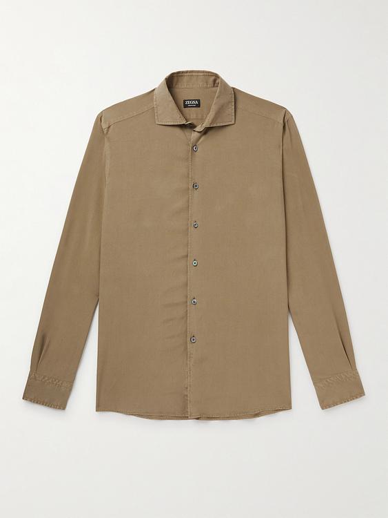Brown casual shirt from Zegna